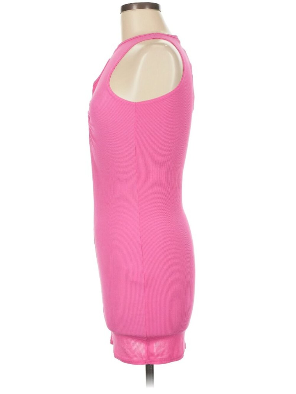 Pretty Little Thing Women's Slinky Keyhole Cutout Bodycon Dress In Hot Pink - 6 - Picture 6 of 10